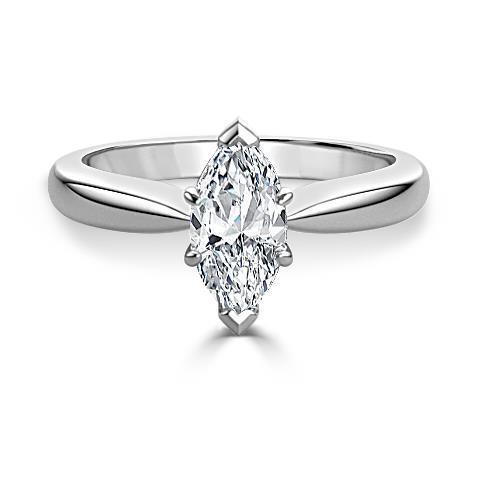 Marquise Cut Solitaire com 1.90 ct diamante e anel de casamento em ouro branco - harrychadent.pt