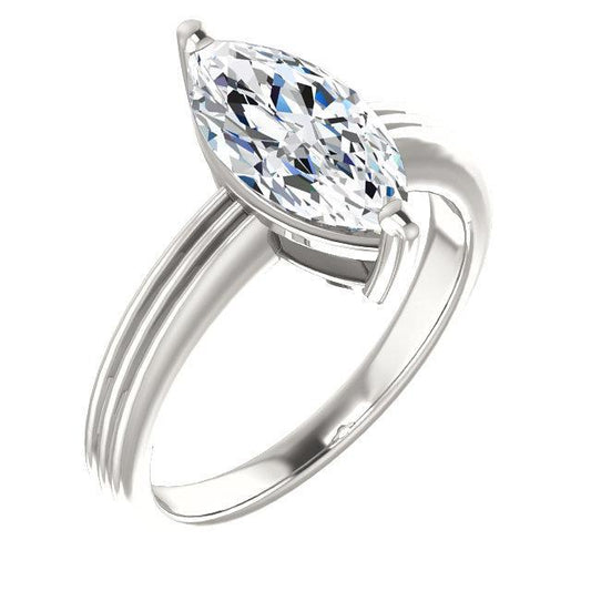 Marquise Solitaire Diamond Engagement Ring 2 quilates - harrychadent.pt