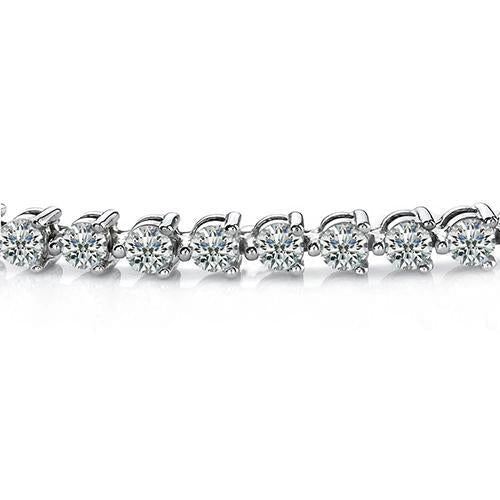 Nova pulseira de tênis de diamante para senhora com 3 pontas. 7 quilates. ouro branco 14K - harrychadent.pt
