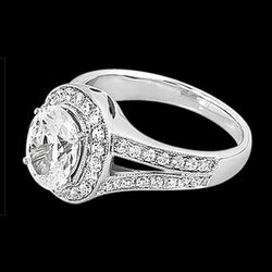 Oval Diamond Gold Wedding Ring
