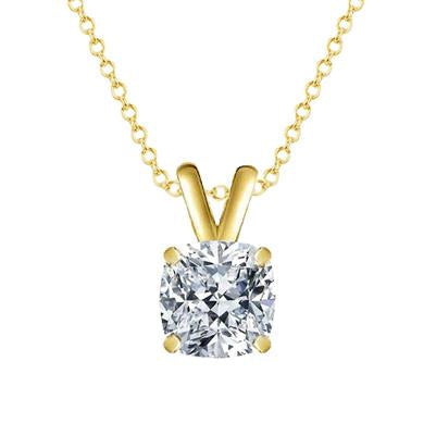 Pendente Colar Com Corrente 3.00 Carat Big diamante ouro amarelo 14K - harrychadent.pt