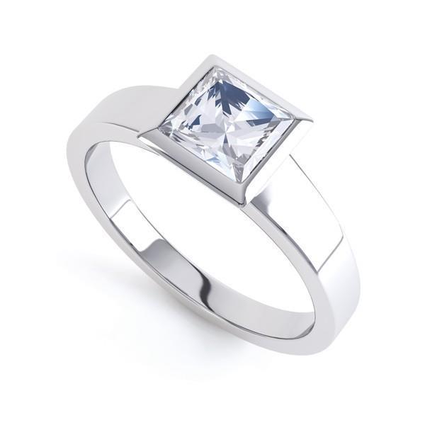 Anel de casamento de diamante Princesa Cut 1.60 Ct Solitaire Novo - harrychadent.pt