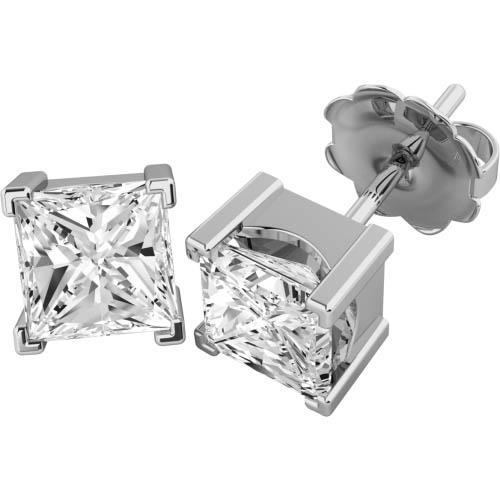 Brinco Princesa Cut 3 Quilates Diamante Ouro Branco - harrychadent.pt