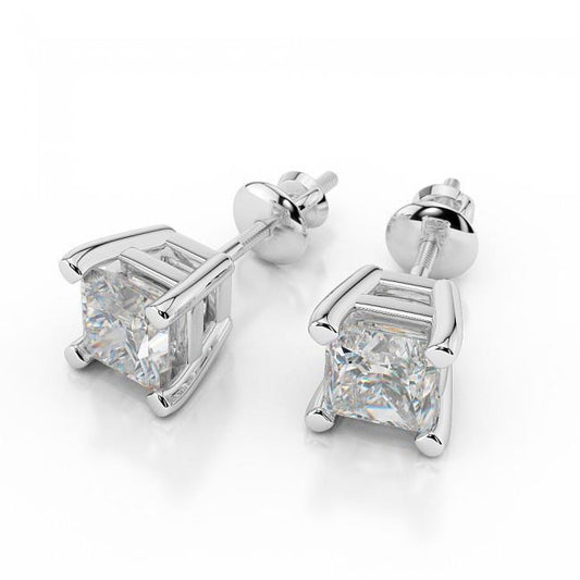 Conjunto Princesa Cut Prong 4.00 ct Diamonds Studs Brincos de ouro 14K novo - harrychadent.pt