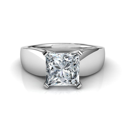 Anel de noivado de diamante de 2.25 quilates Princess Cut Solitaire - harrychadent.pt
