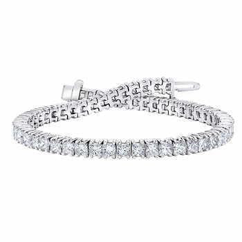 Pulseira Princesa Diamante de Tênis Fino 10 quilates. ouro branco 14K - harrychadent.pt