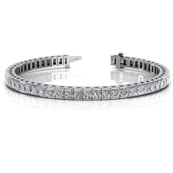 Princess Diamond Tennis Bracelet White Gold 14K Jewelry 11.20 Carats