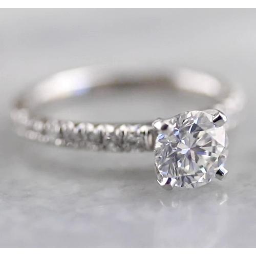 Conjunto de pontas de diamante anel de noivado em ouro branco 2 quilates em ouro branco 14K - harrychadent.pt