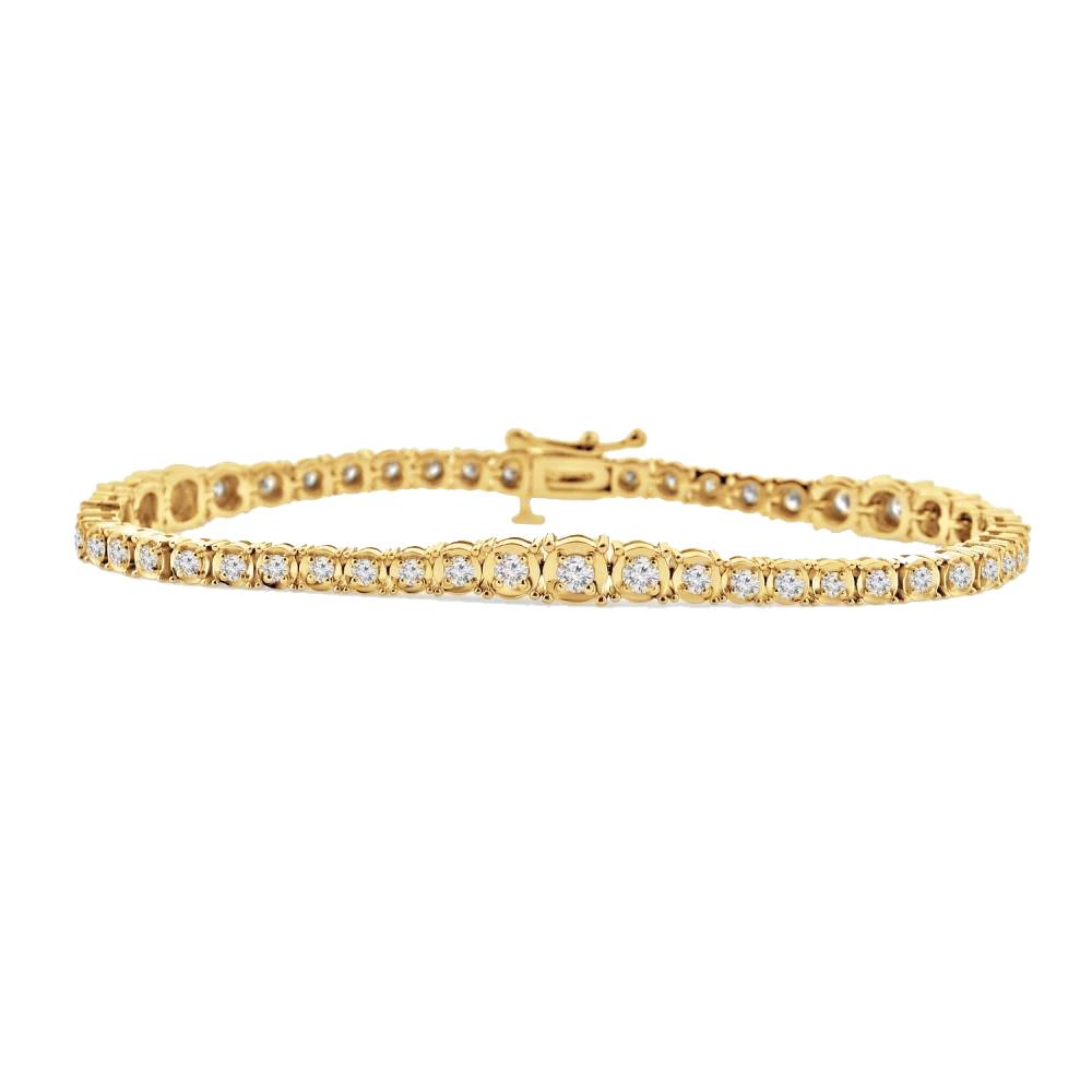 Conjunto de pinos com corte redondo de 3 quilates pulseira de diamantes pequenos ouro amarelo - harrychadent.pt