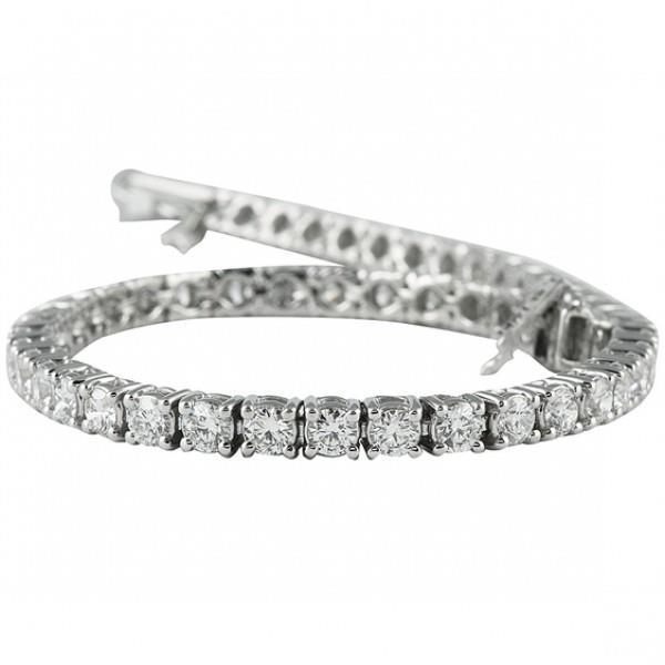 Conjunto de pontas de diamante redondo para tênis pulseira feminina joias de ouro 7.50 ct - harrychadent.pt