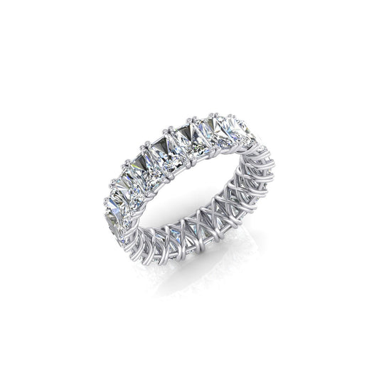Banda Eternidade Corte Radiante 11 Ct. Jóias de Diamantes de Ouro