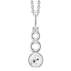 Real Diamond Pendant Round Old Mine Cut Bezel Set With Chain 1 Carats 14K