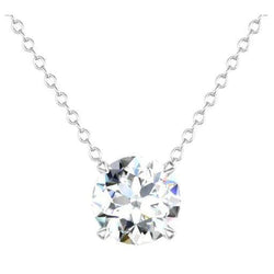 Real Diamond Solitaire Necklace Women Jewelry