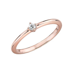 Rose Gold Solitaire Round Cut Ring Old Mine Cut Diamond 1 Carat