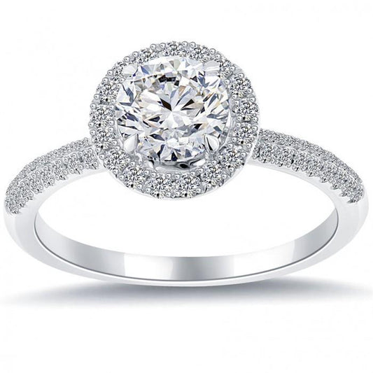 Anel de halo de noivado de diamante redondo de 2.90 quilates - harrychadent.pt