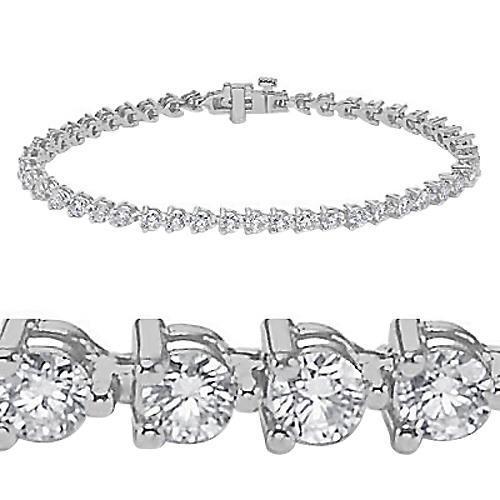 Conjunto de diamante redondo de 5 quilates e 3 pinos pulseira de tênis para mulheres joias - harrychadent.pt