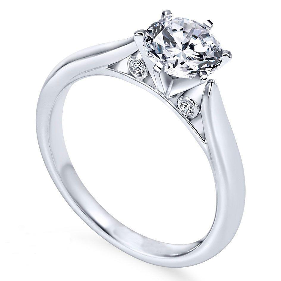 Anel de noivado de diamante redondo de corte brilhante de 2 quilates - harrychadent.pt