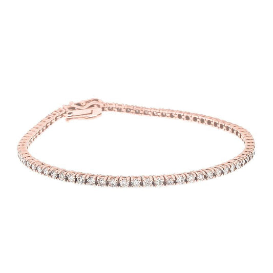 Bracelete de senhora redondo brilhante corte 3.50 quilates diamantes RG 14K - harrychadent.pt