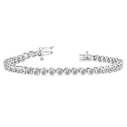 Round Brilliant Cut Diamond Ladies Tennis Bracelet 4.80 Carat WG 14K