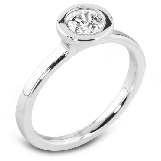 Anel de casamento de diamante de corte redondo 1.50 quilates e ouro branco - harrychadent.pt
