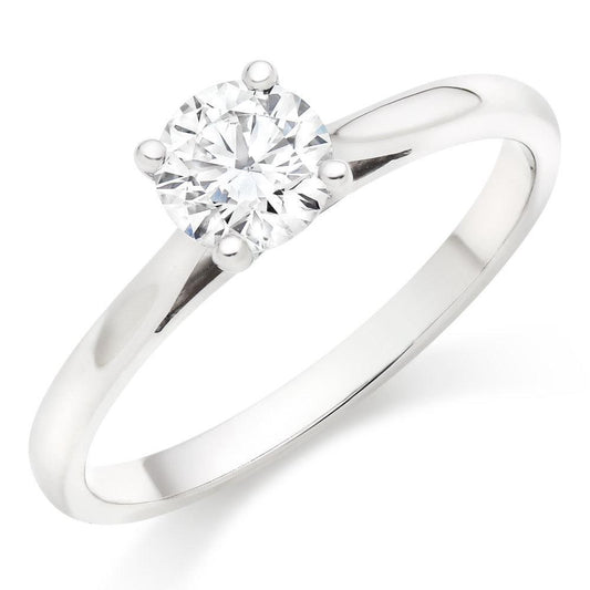 Anel de casamento de diamante com corte redondo de 1.90 ct e ouro branco 14K - harrychadent.pt