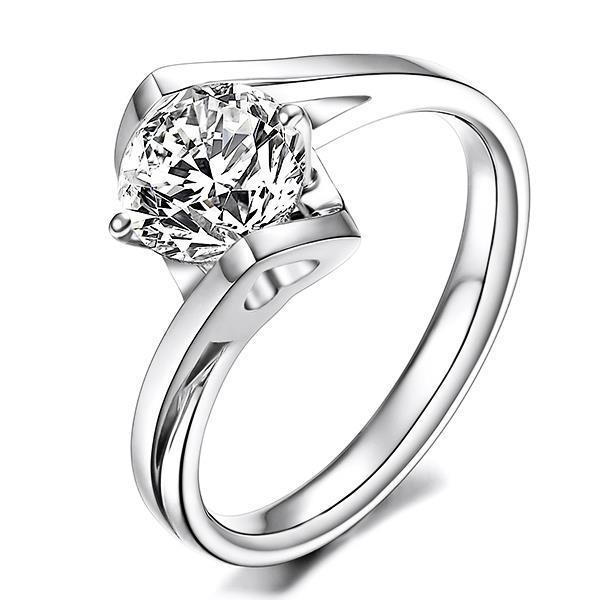 Solitário com corte redondo de 2.85 ct aniversário de diamante anel de haste dividida - harrychadent.pt