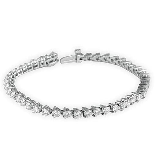 Bracelete de tênis de diamante branco com corte redondo 5.40 quilates - harrychadent.pt