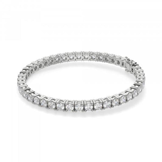 Bracelete de tênis com corte redondo 5.40 quilates Sparkling Diamonds ouro branco - harrychadent.pt