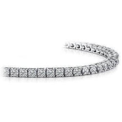 Round Cut 6 Ct Diamond Tennis Bracelet Solid White Gold Jewelry