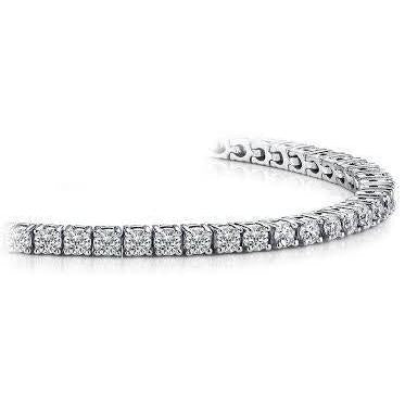 Pulseira de tênis de diamante de 6 ct de corte redondo e joias de ouro branco sólido - harrychadent.pt