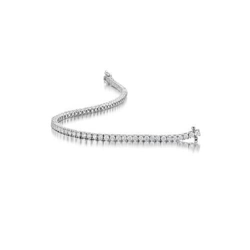 Bracelete de tênis de diamante de corte redondo 7.50 ct nova em ouro branco 14K - harrychadent.pt