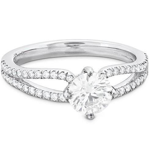 Anel de Noivado Diamante Corte Redondo Com Detalhes 3,30 Quilates