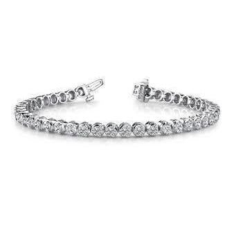 Pulseira de diamante de corte redondo e joias em ouro branco 14K 14.45 quilates - harrychadent.pt