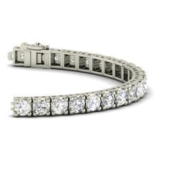 Round Cut Diamond Tennis Bracelet Solid White Gold Jewelry 6 Ct