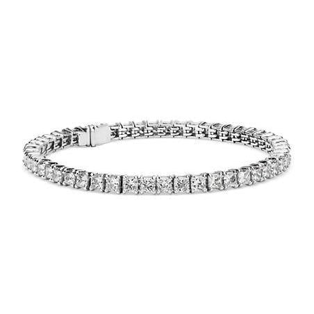 Pulseira de tênis de diamante com corte redondo joias de ouro branco sólido 9 ct - harrychadent.pt