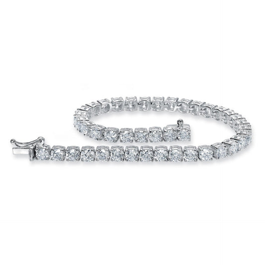 Pulseira de tênis de diamantes de lapidação redonda ouro branco cintilante 10.50 ct - harrychadent.pt