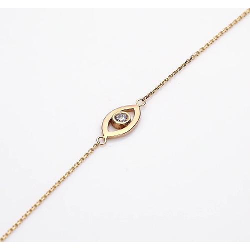 Bracelete de diamante redondo com moldura de 1 quilate e ouro amarelo 14K - harrychadent.pt