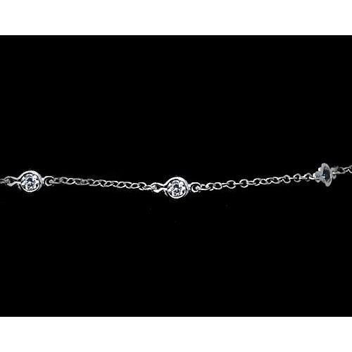 Pulseira de diamante redondo de 1.50 quilates F Vs1 joias femininas novas - harrychadent.pt