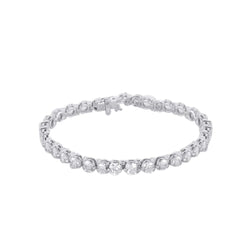 Round Diamond Bracelet White Gold 14K New 9.60 Carats
