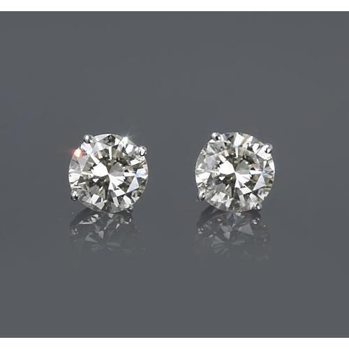 Brinco redondo de diamante de 2 quilates - harrychadent.pt