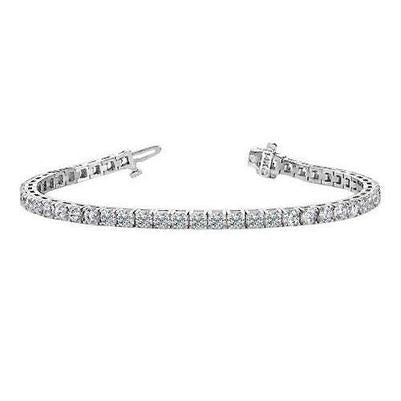 Conjunto de bracelete de diamante redondo de tênis com pino 10.08 quilates WG 14K - harrychadent.pt