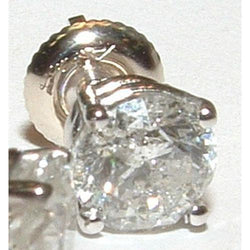 Round H Vs1 Diamond Earring Stud Platinum Earring 3 Carats