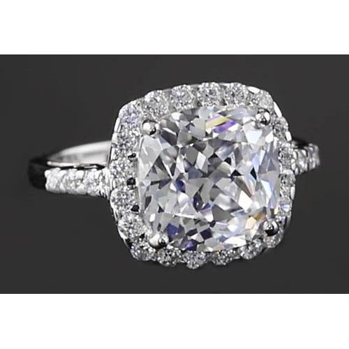 Anel de aniversário de diamante redondo com configuração de halo de 5 quilates - harrychadent.pt