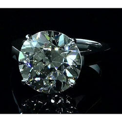 Round Solitaire Diamond Ring 5 Carats White Gold