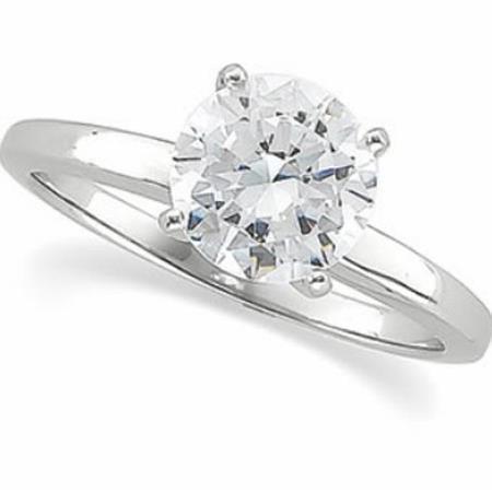 Solitário redondo cintilante anel de noivado de diamante de 2.25 quilates 14K - harrychadent.pt