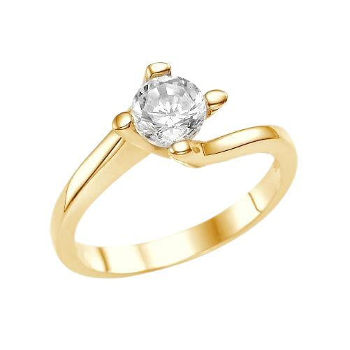 Solitaire 1.75 quilates de diamante anel de casamento ouro amarelo 14K - harrychadent.pt