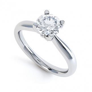 Solitaire 2.25 ct anel de noivado de diamante com corte redondo em ouro branco 14K - harrychadent.pt