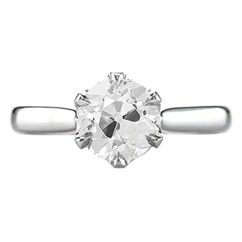 Solitaire Anniversary Ring Old Miner Round Diamond 1.25 Quilates 6 Prong - harrychadent.pt