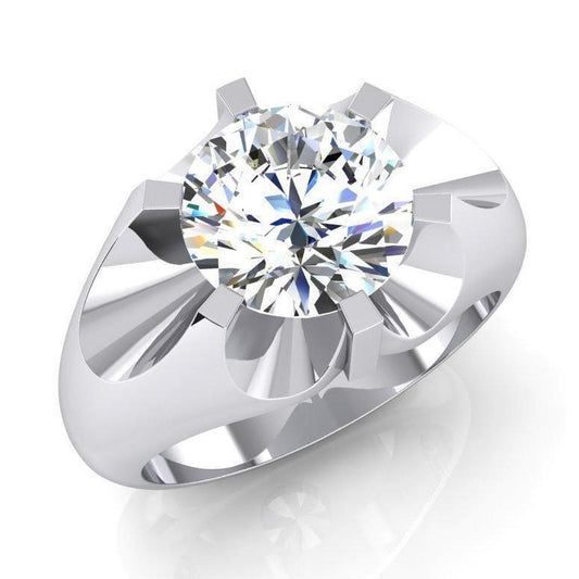 Solitaire Diamond Men Ring Big 3.01 quilates em ouro branco - harrychadent.pt