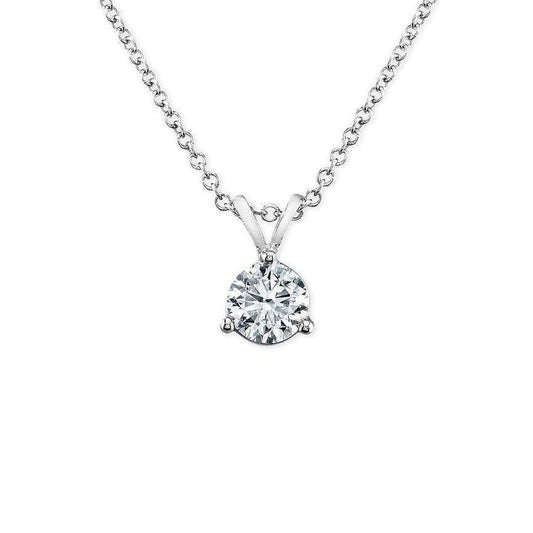 Solitaire colar de diamante pingente de ouro branco de 2 quilates feminino joias - harrychadent.pt